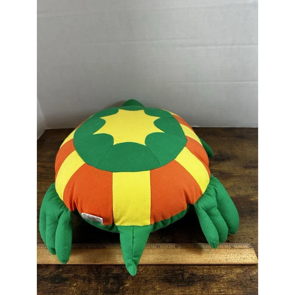 Vintage Pier 1 Imports Turtle Plush Pillow Retired HTF Tropical Decor 17 Inch